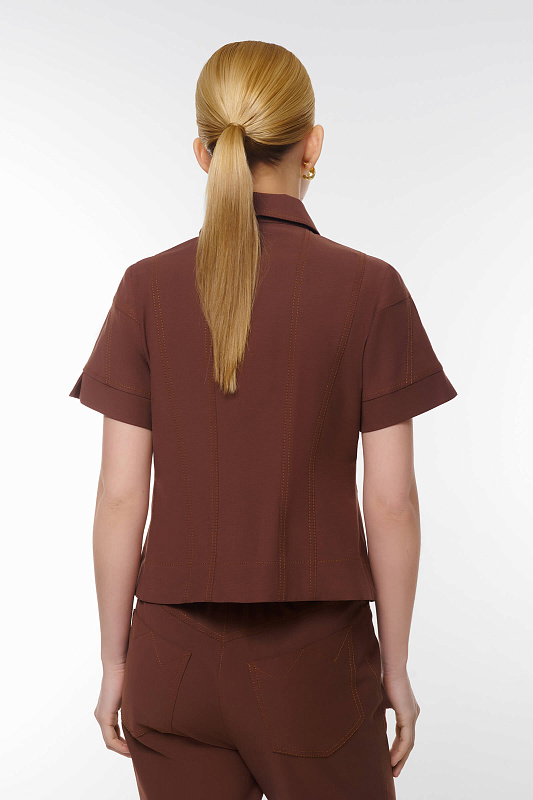 Жакет приталенного кроя Цвет Коричневый Изображение 2