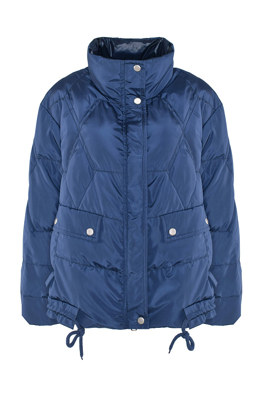 Стеганная куртка на кулиске Цвет Синий