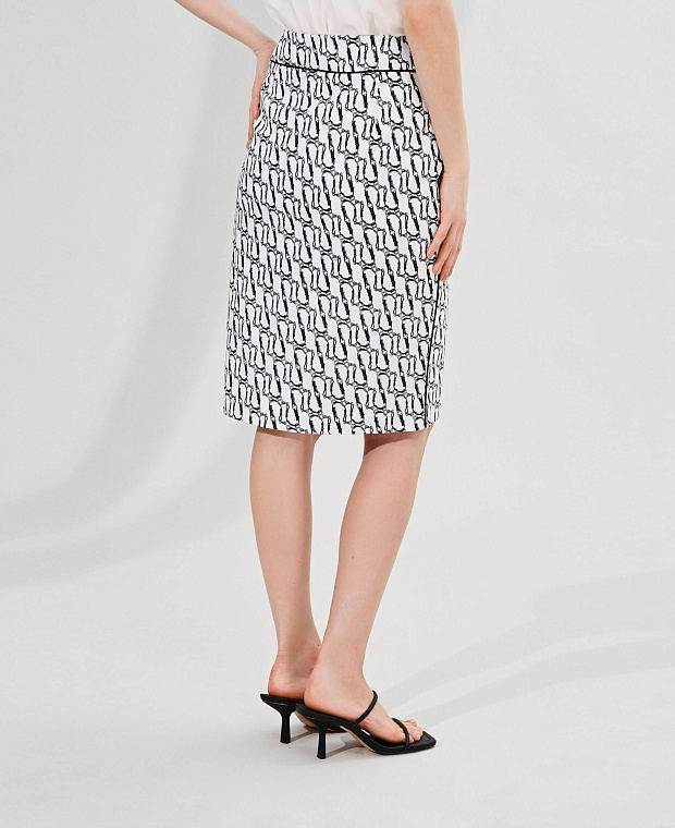 Хлопковая юбка с разрезом Цвет Мультиколор Изображение 2