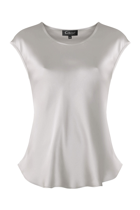 Топ из атласа Цвет Серый