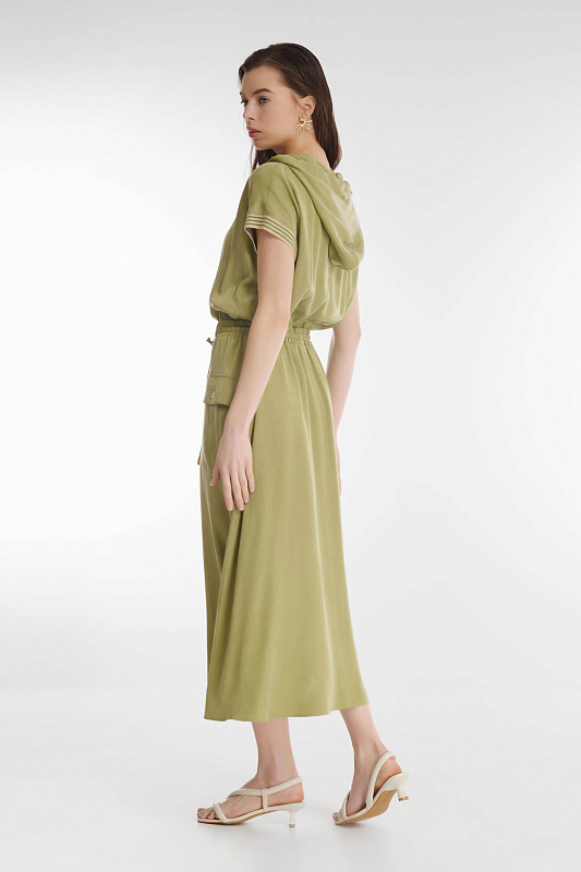 Платье с капюшоном Цвет Оливковый Изображение 2