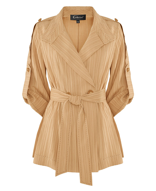 Жакет из фактурного материала Цвет Бежевый