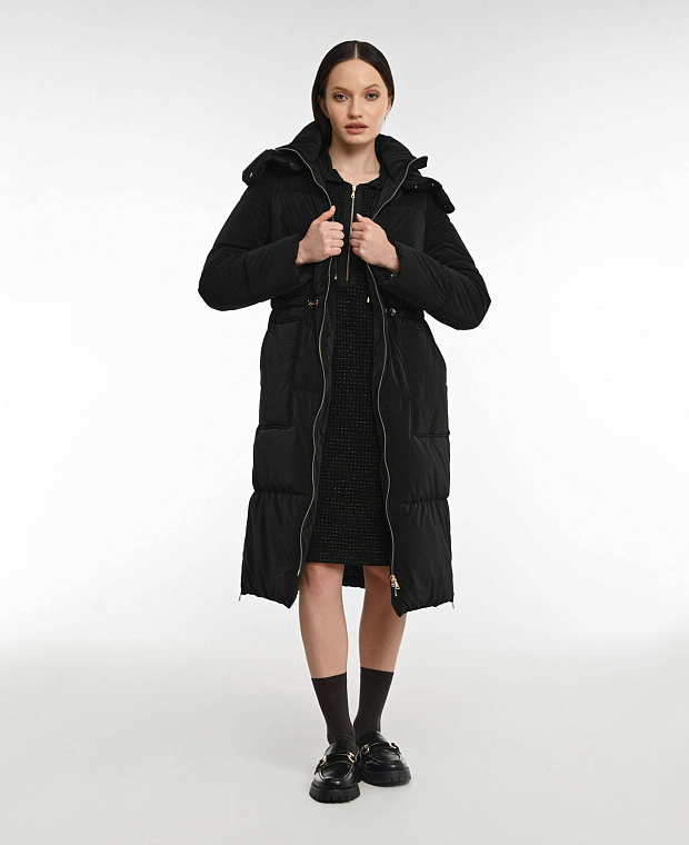 Пальто с высокими боковыми разрезами Цвет Черный