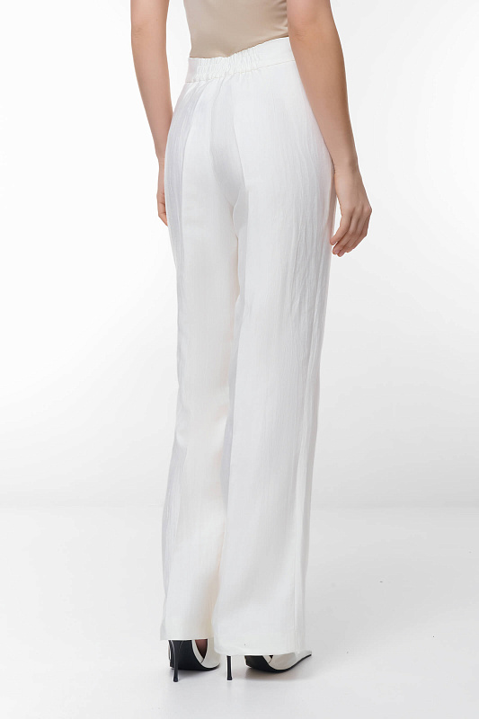 Брюки с добавлением льна Цвет Кремовый Изображение 2