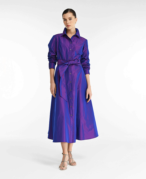 Платье с расклешенной юбкой Цвет Фиолетовый
