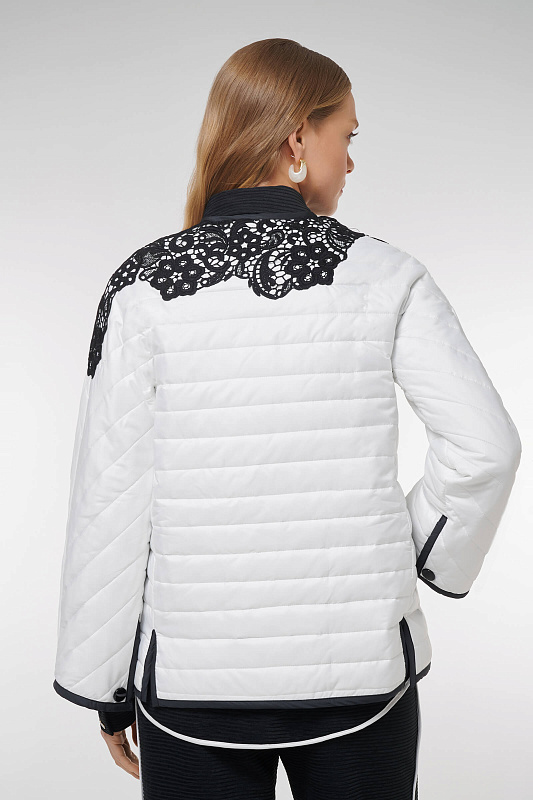 Куртка с контрастной вышивкой Цвет Белый Изображение 2