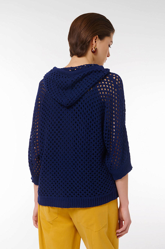 Джемпер с перфорацией Цвет Синий Изображение 2