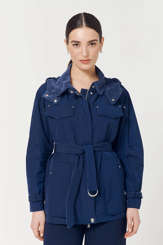 Куртка с вельветовыми вставками Цвет Синий