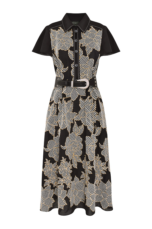 Платье с вышивкой Цвет Мультиколор