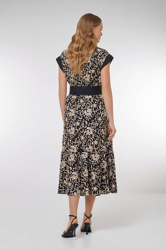 Платье с вышивкой Цвет Черный Изображение 2