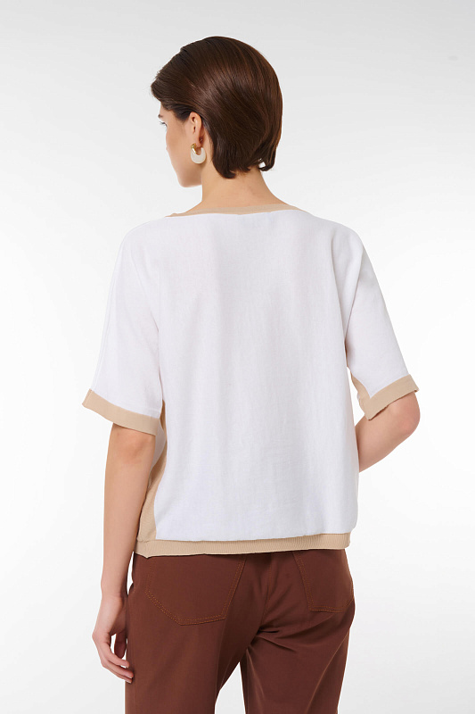 Джемпер с люрексом Цвет Белый Изображение 2