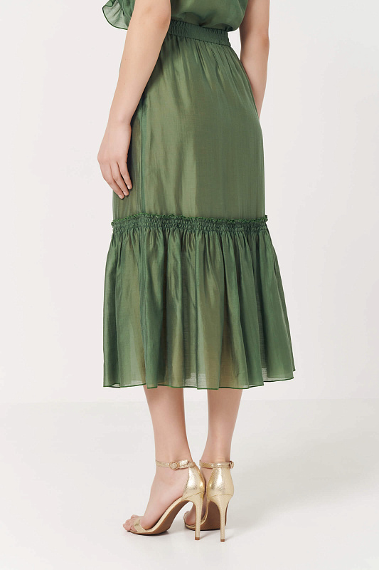 Юбка с воланами Цвет Зеленый Изображение 2