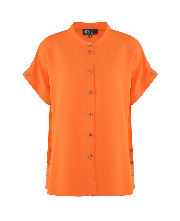 Рубашка с боковыми разрезами Цвет Оранжевый
