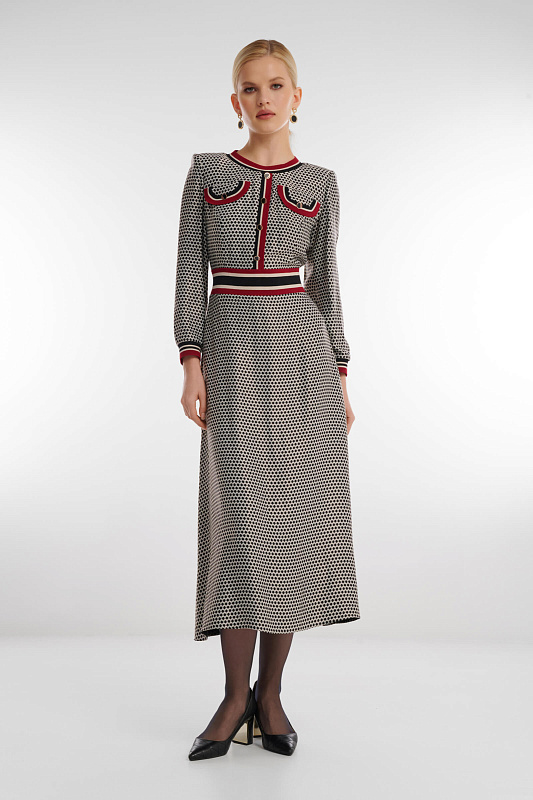 Платье на пуговицах с орнаментом Цвет Мультиколор