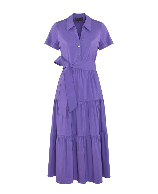 Легкое платье с трехъярусной юбкой Цвет Фиолетовый
