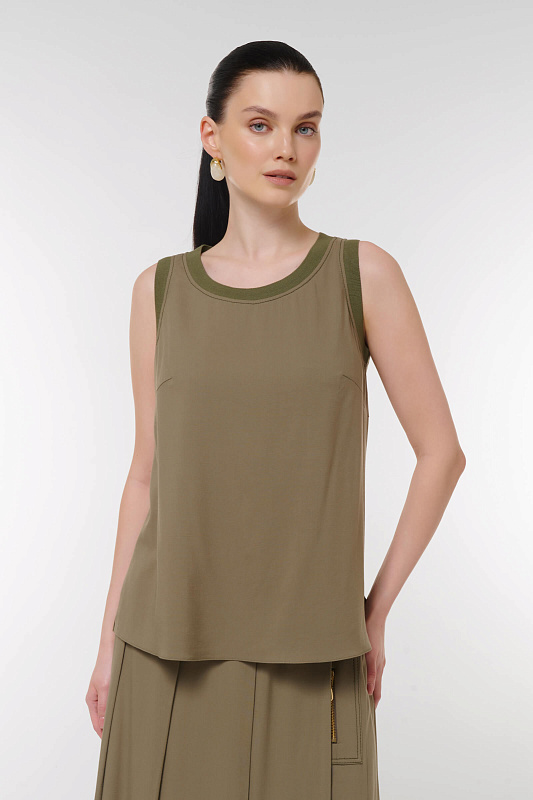 Топ с вискозой Цвет Оливковый
