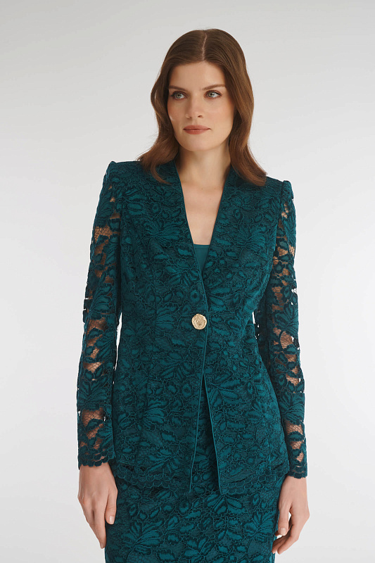 Жакет из гипюра Цвет Зеленый