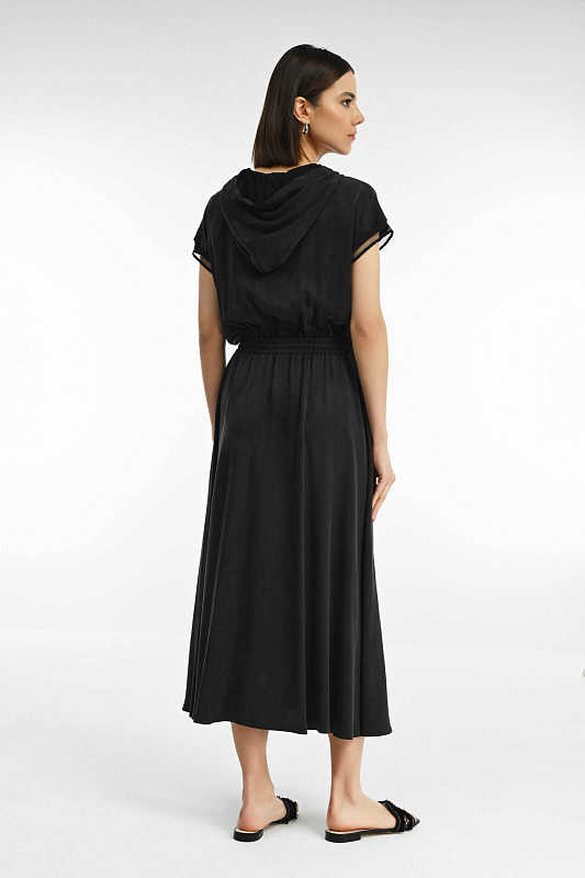 Платье с капюшоном Цвет Черный Изображение 2
