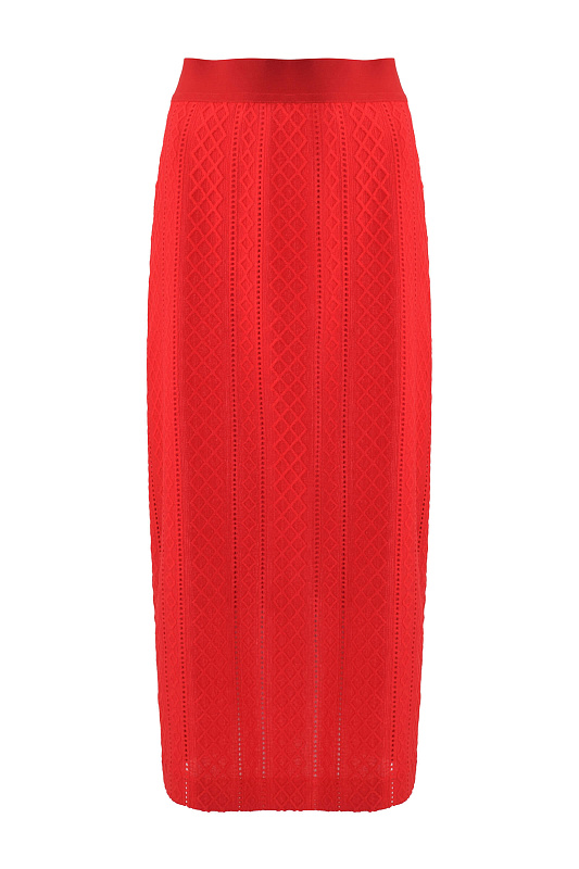 Юбка-карандаш из трикотажа Цвет Красный