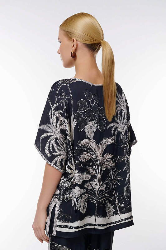 Футболка с растительным принтом Цвет Мультиколор Изображение 2