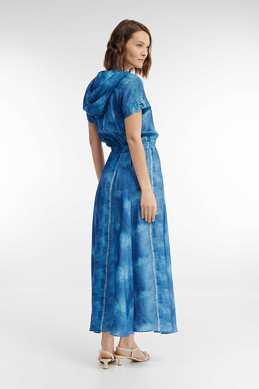 Платье с капюшоном Цвет Синий Изображение 2