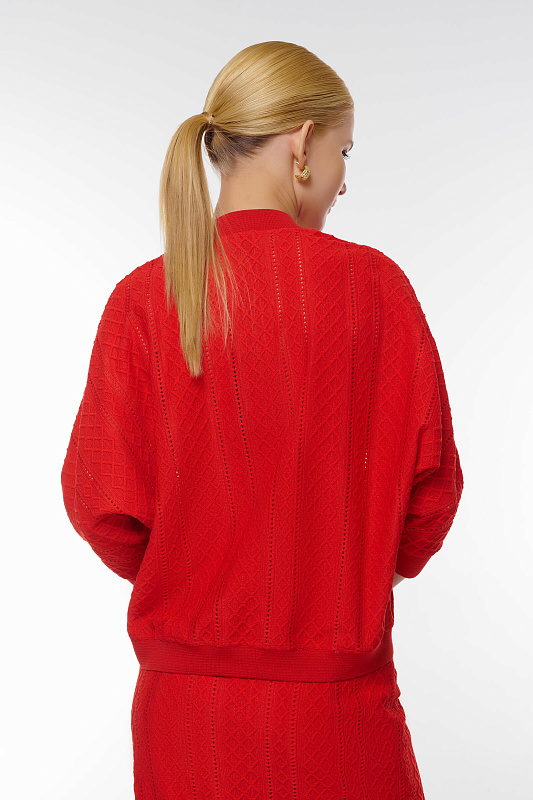 Блузка на молнии Цвет Красный Изображение 2