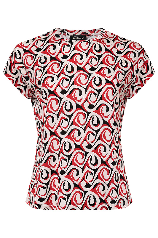 Блузка с абстрактным принтом Цвет Мультиколор