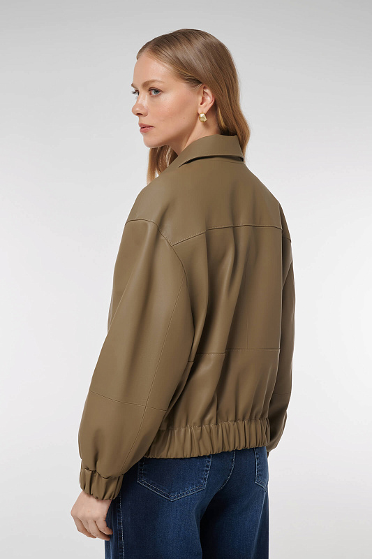 Куртка из натуральной кожи Цвет Коричневый Изображение 2