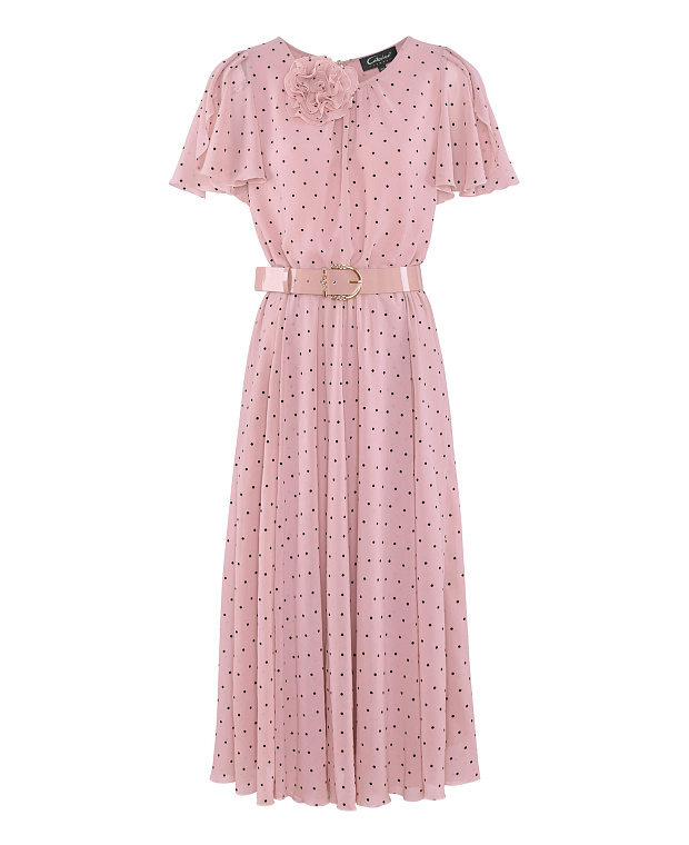 Платье с узором в горох Цвет Розовый