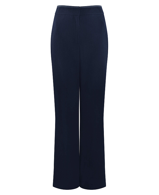 Брюки из муслина с декоративной строчкой Цвет Синий