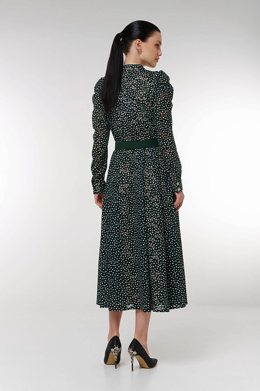 Платье макси с ремнем Цвет Зеленый Изображение 2