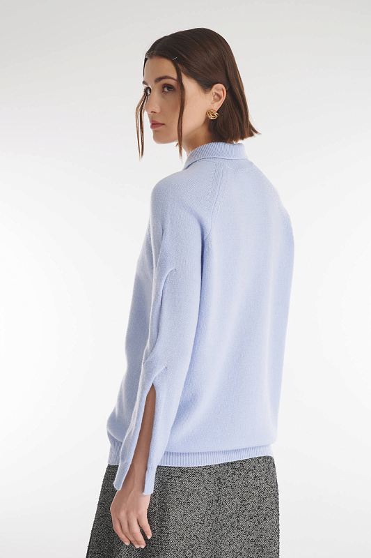 Джемпер из шерсти и кашемира Цвет Голубой Изображение 2