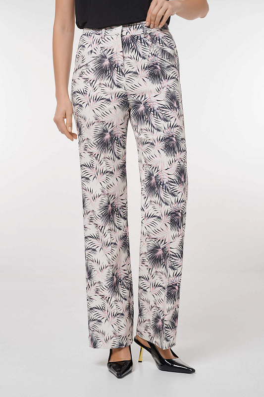 Брюки с растительным принтом Цвет Мультиколор