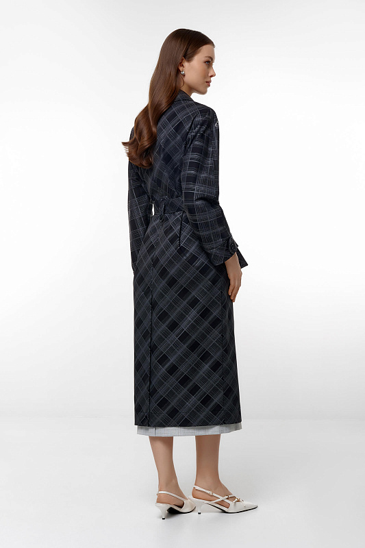 Плащ с цветочным узором Цвет Черный Изображение 2