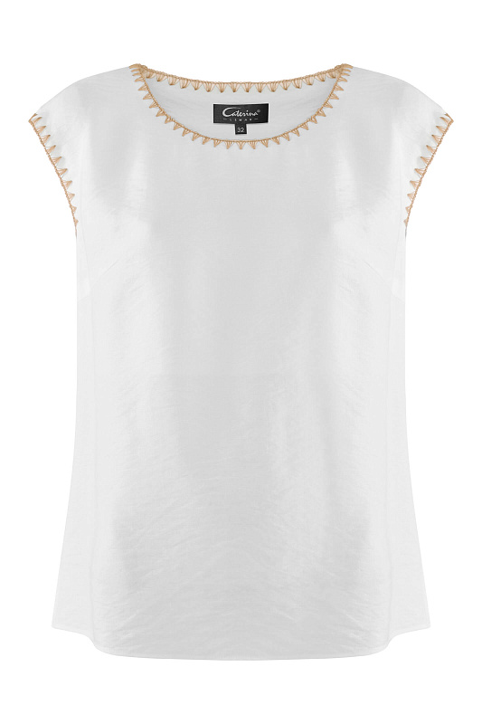 Топ с коротким рукавом Цвет Белый
