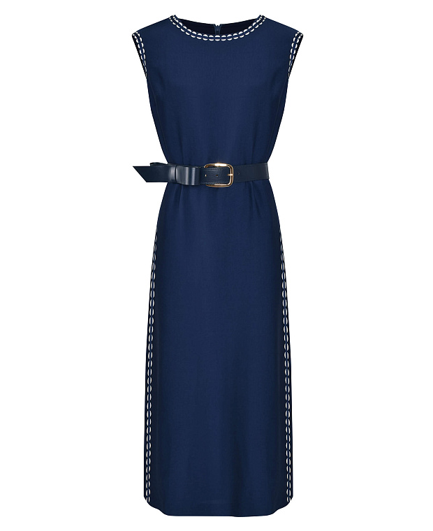 Платье с окантовкой Цвет Синий