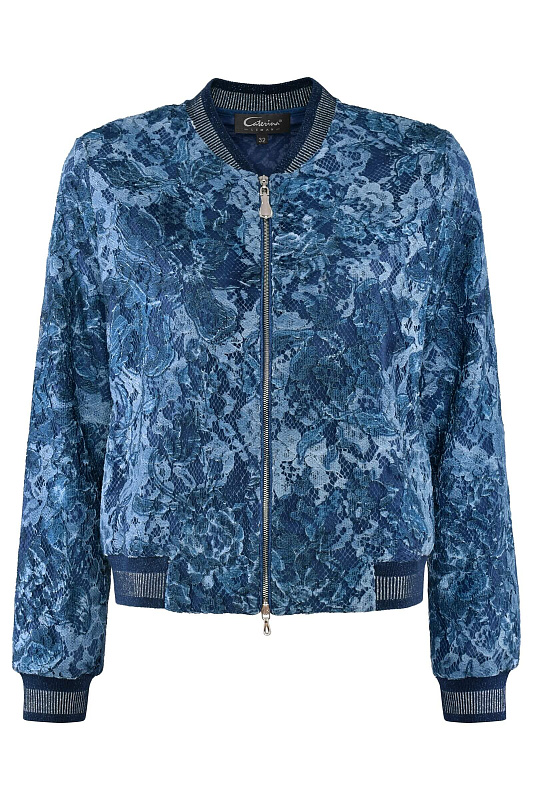 Бомбер из гипюра Цвет Синий