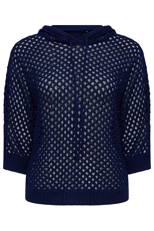 Джемпер с перфорацией Цвет Синий