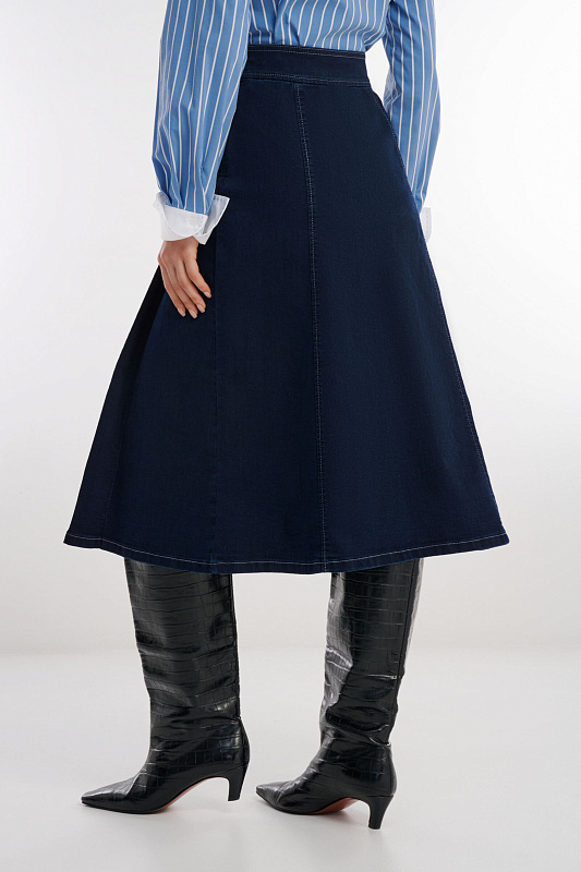 Джинсовая юбка Цвет Синий Изображение 2