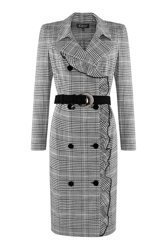 Платье с рюшем Цвет Мультиколор