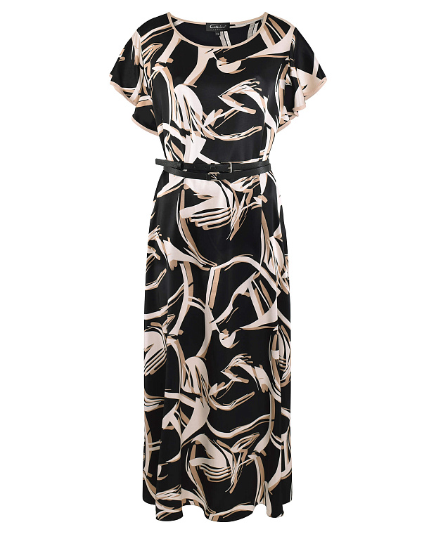 Платье с абстрактным принтом Цвет Мультиколор