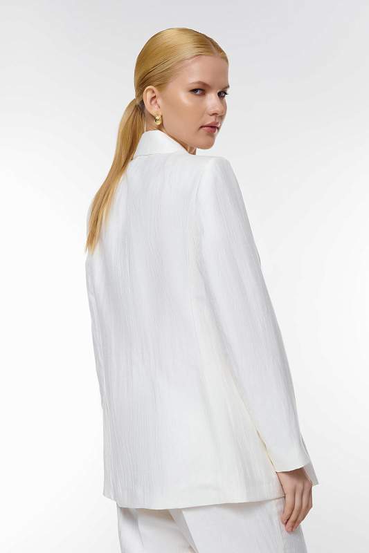 Пиджак с объемным декором Цвет Кремовый Изображение 2