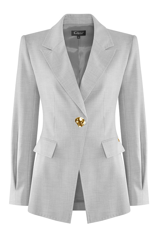 Пиджак с выточками на рукавах Цвет Серый