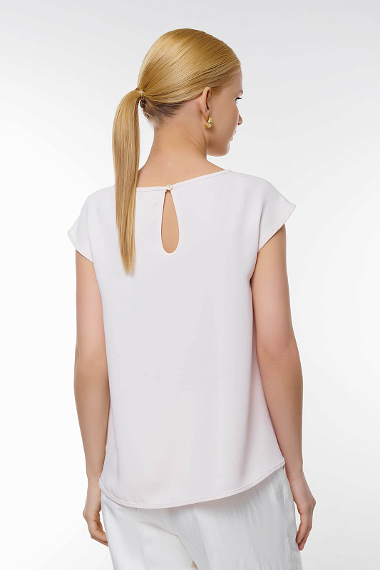 Блузка с коротким рукавом Цвет Пудровый Изображение 2