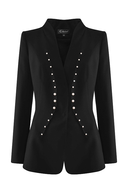 Приталенный жакет из смесовой вискозы Цвет Черный