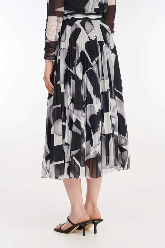 Плиссированная юбка с абстрактным принтом Цвет Мультиколор Изображение 2