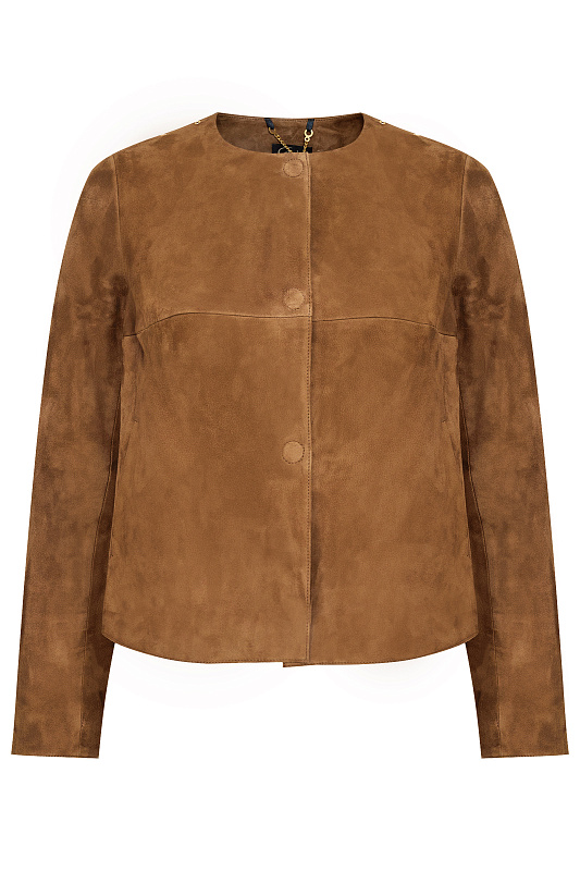 Куртка из натуральной кожи Цвет Коричневый