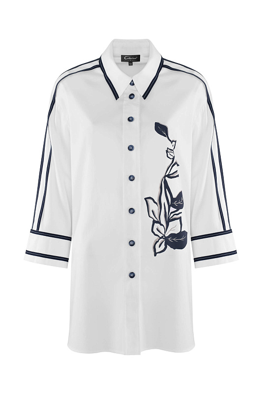 Рубашка с вышевкой Цвет Белый