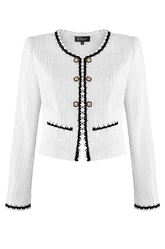 Жакет из твида Цвет Белый