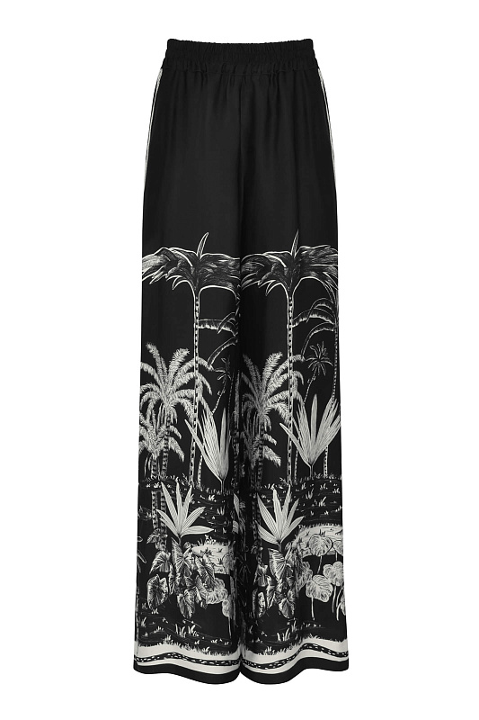 Брюки с растительным рисунком Цвет Мультиколор